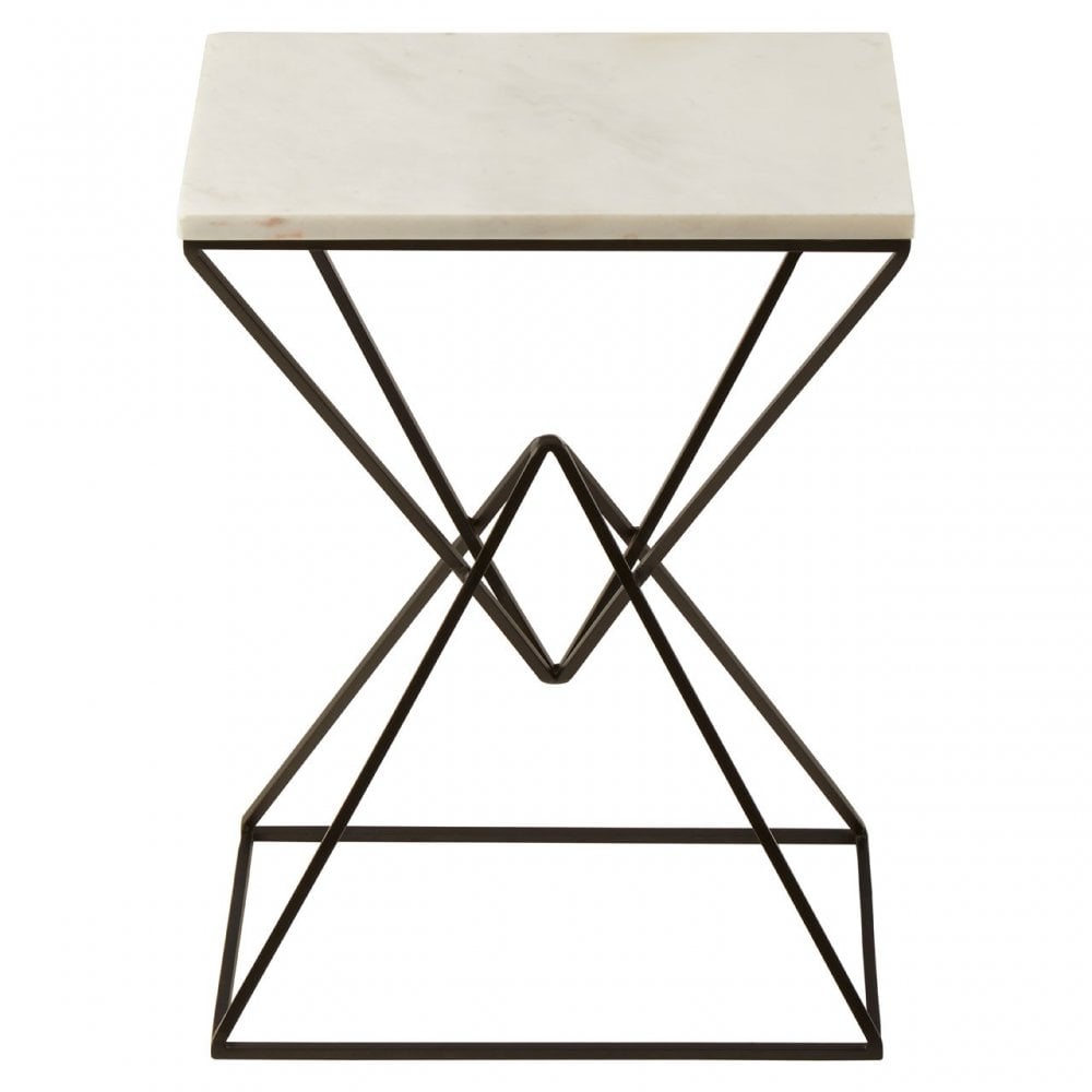 Gianna Rectangular Side Table White