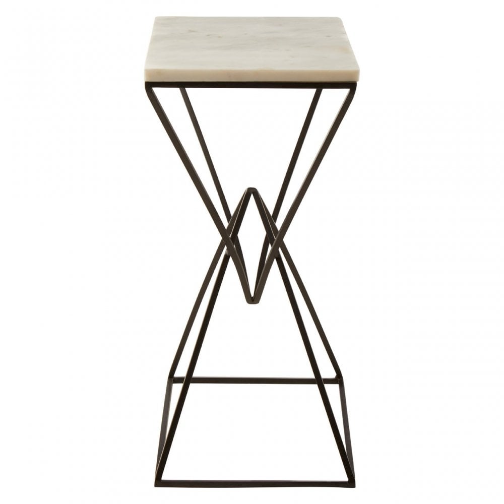 Gianna Rectangular Side Table White