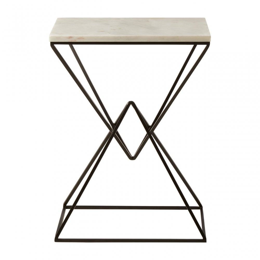 Gianna Rectangular Side Table White