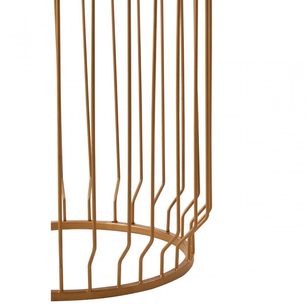 Gianna Round Side Table with Wireframe Base White