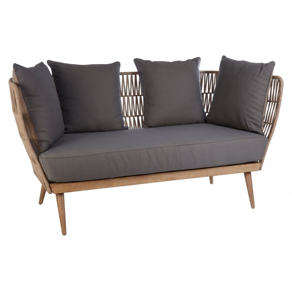 Opus 2 Seat Rope Sofa Grey