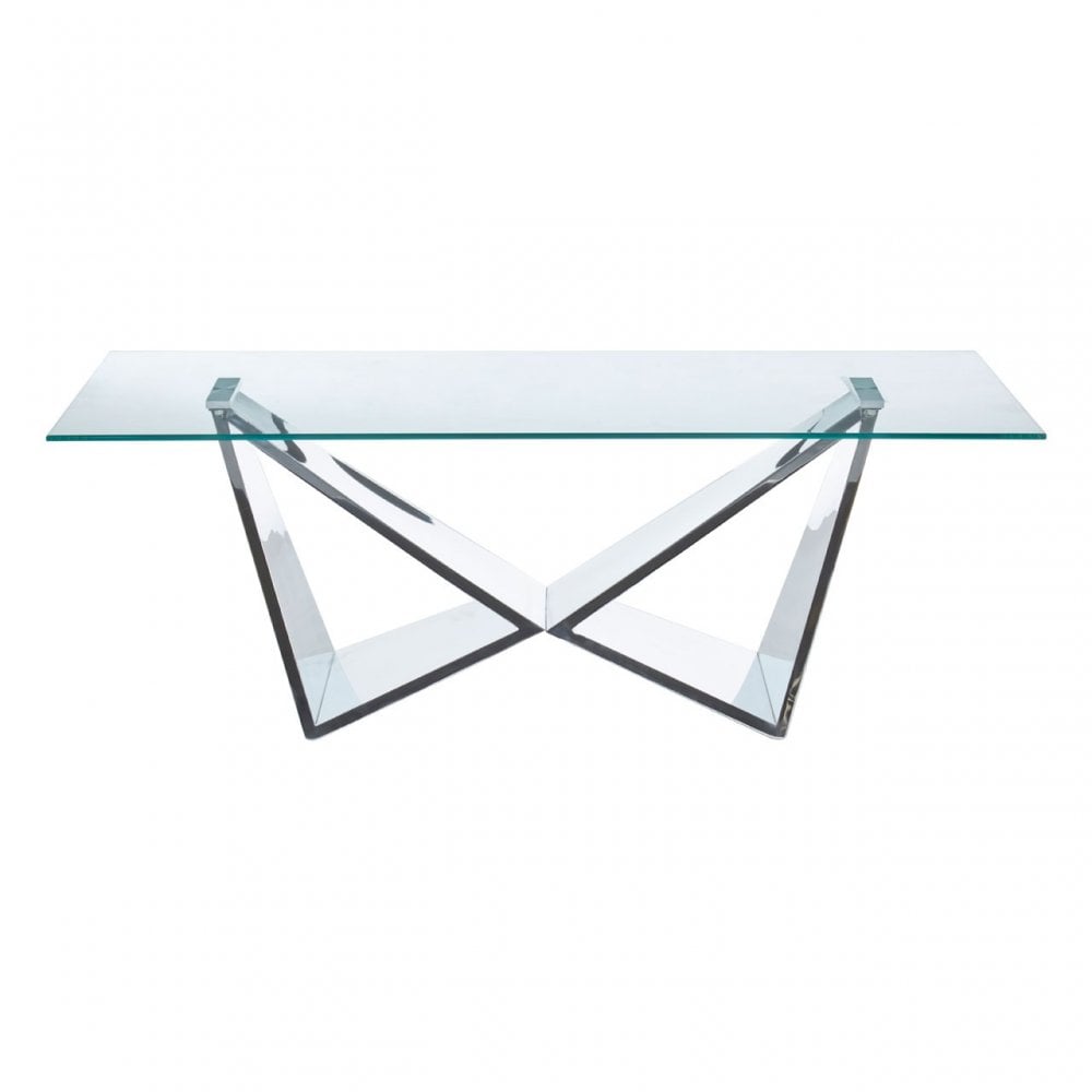 Matayo Wing Base Coffee Table Silver