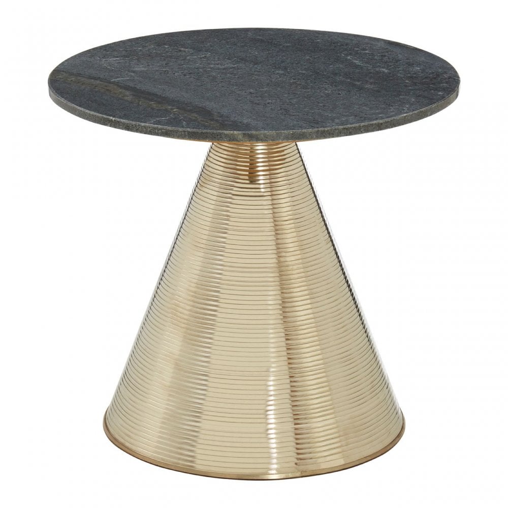 Martini Table With Grey Marble Top Silver
