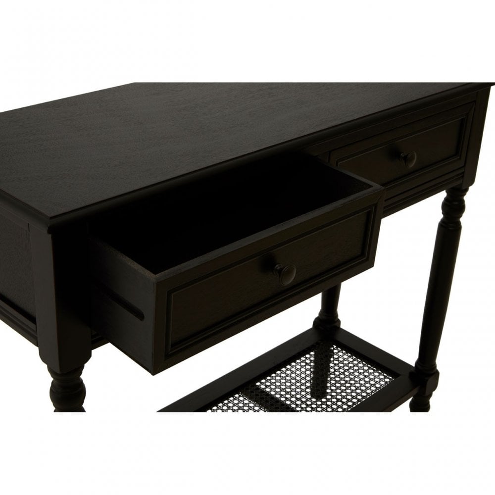 Legacy 2 Drawer Black Finish Console Table