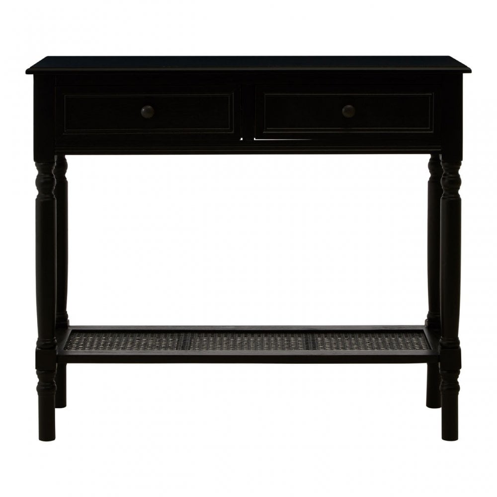 Legacy 2 Drawer Black Finish Console Table