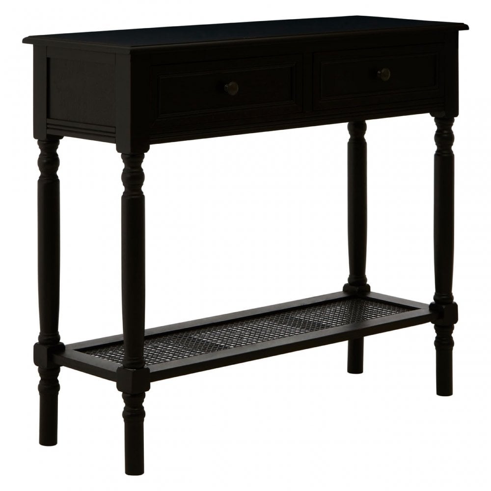 Legacy 2 Drawer Black Finish Console Table