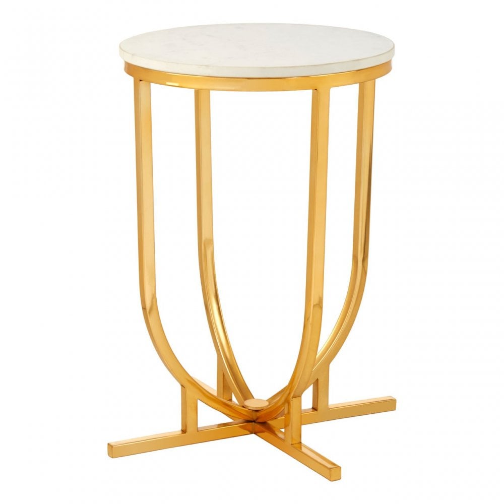Hamish Curved Base Side Table Gold