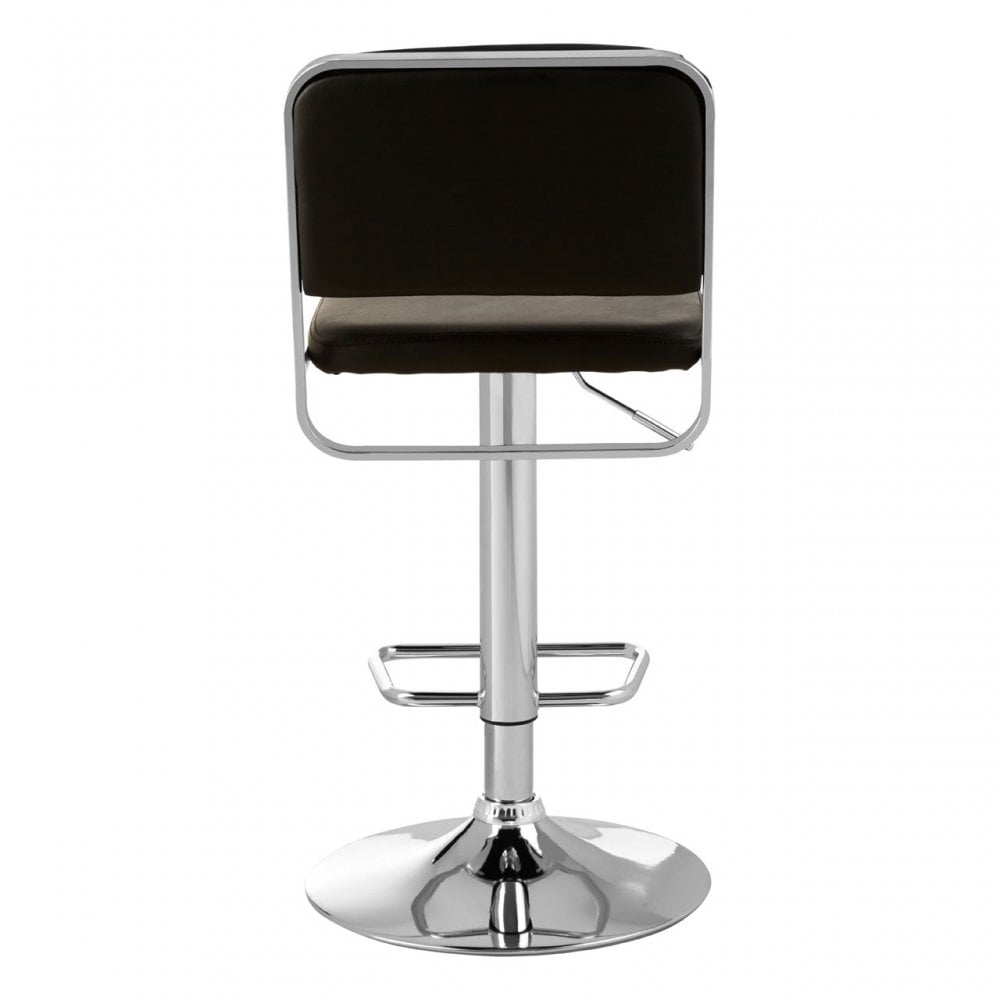 Stockholm Black Seat / Chrome Base Bar Stool Black