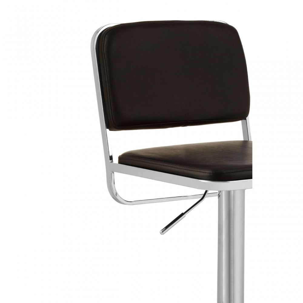 Stockholm Black Seat / Chrome Base Bar Stool Black