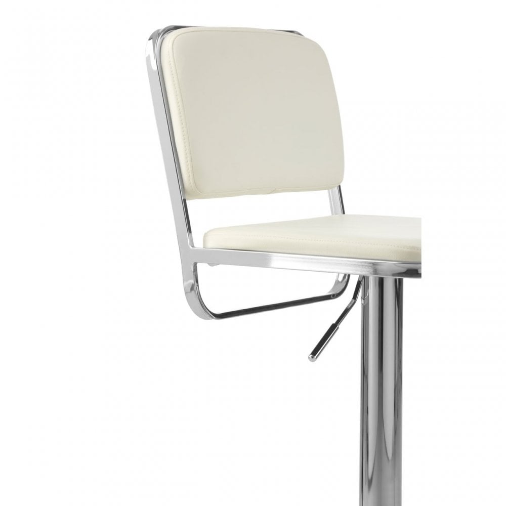 Stockholm White Seat / Chrome Base Bar Stool White