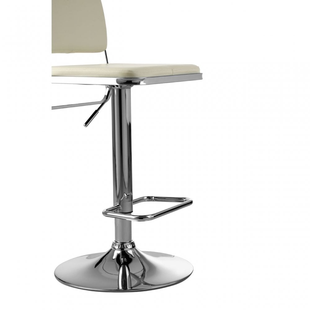 Stockholm White Seat / Chrome Base Bar Stool White