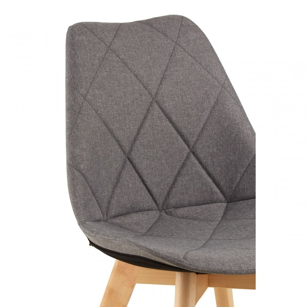 Stockholm Grey Diamond Pattern Dining Chair Grey