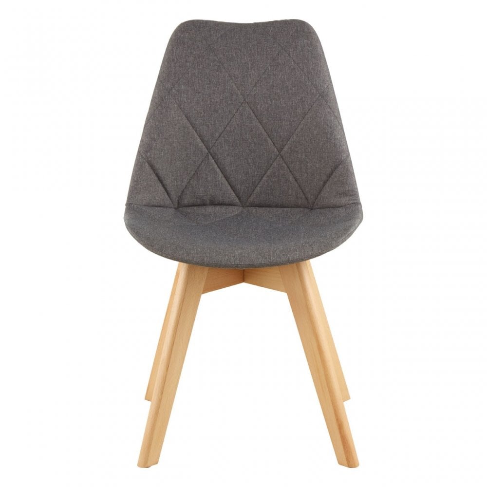 Stockholm Grey Diamond Pattern Dining Chair Grey