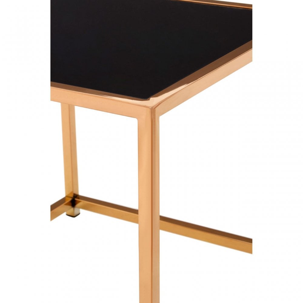 Pantino Set of 3 Square Side Tables Gold