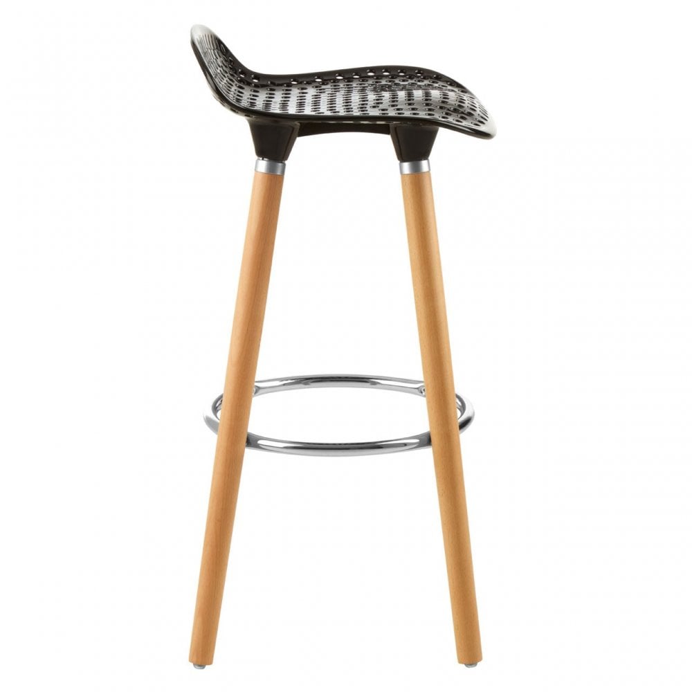 Stockholm Matte Black Bar Stool Black