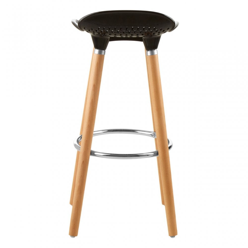 Stockholm Matte Black Bar Stool Black
