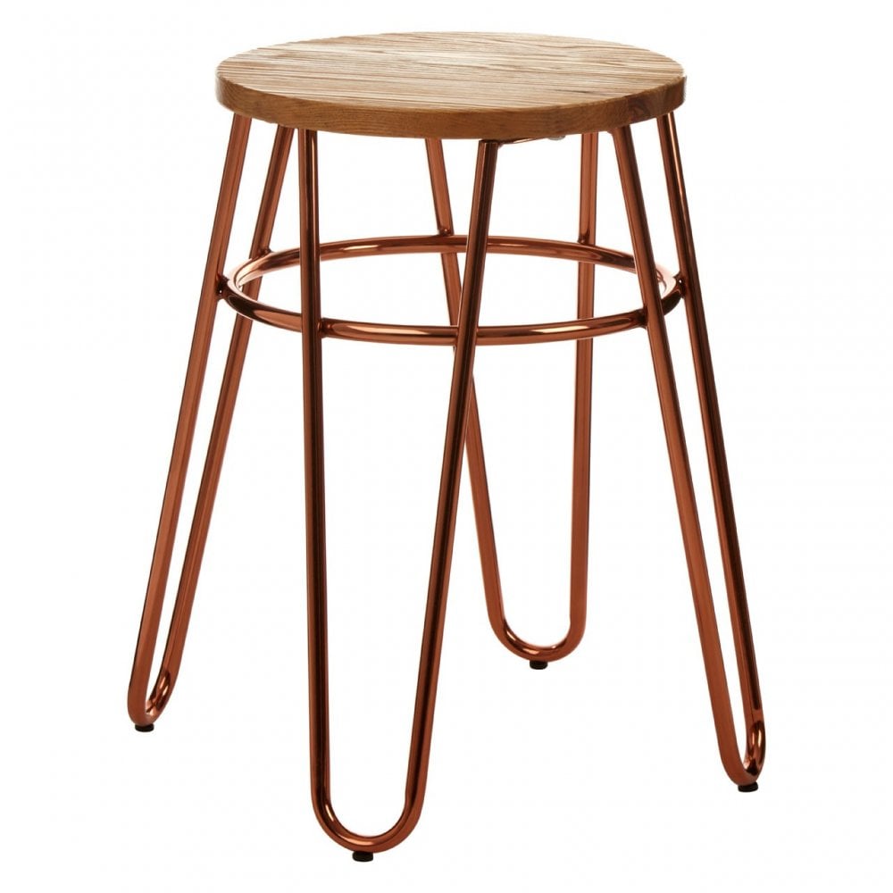 District Rose Gold Hairpin Stool Rose Gold