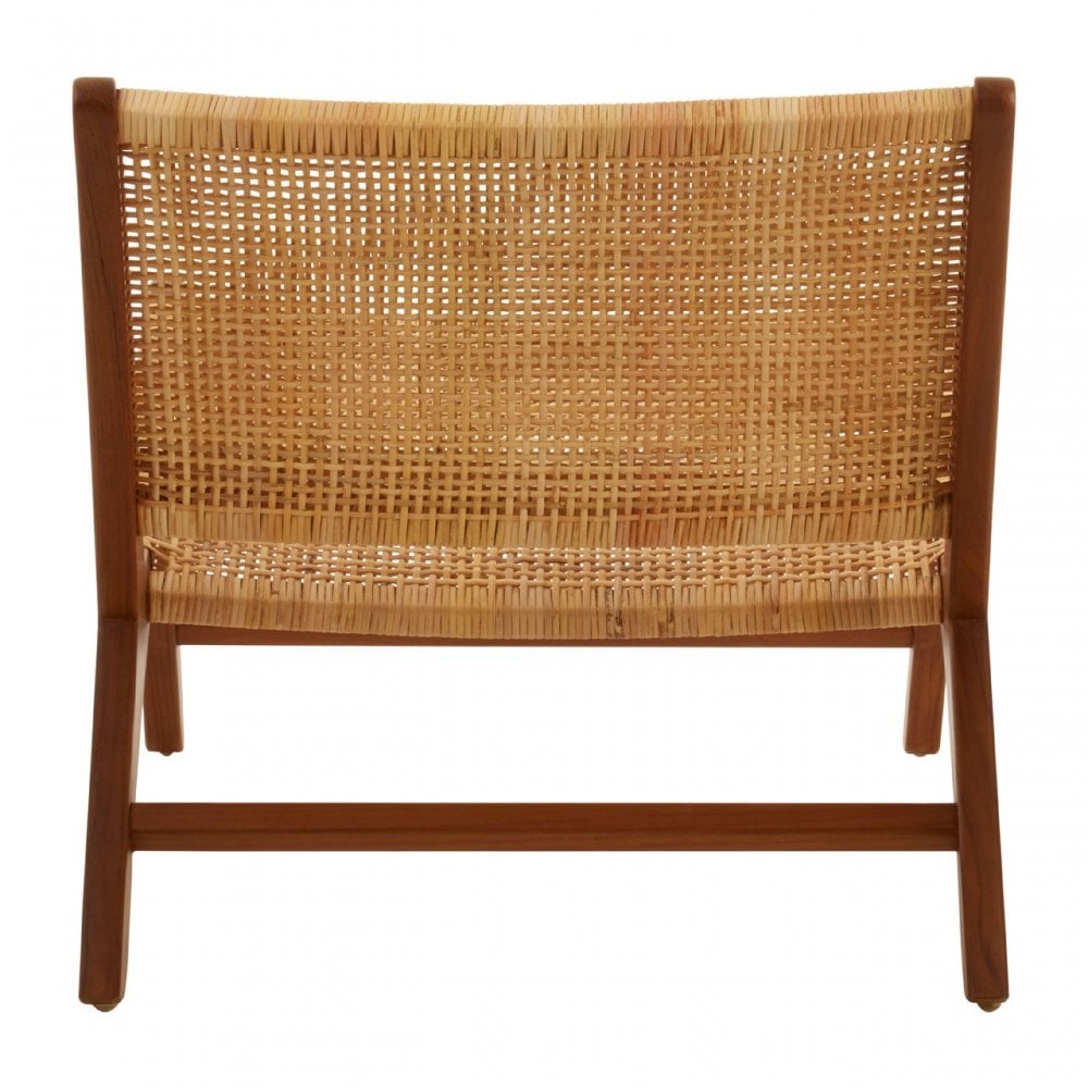 Lovina Teak Wood Lounge Chair Brown