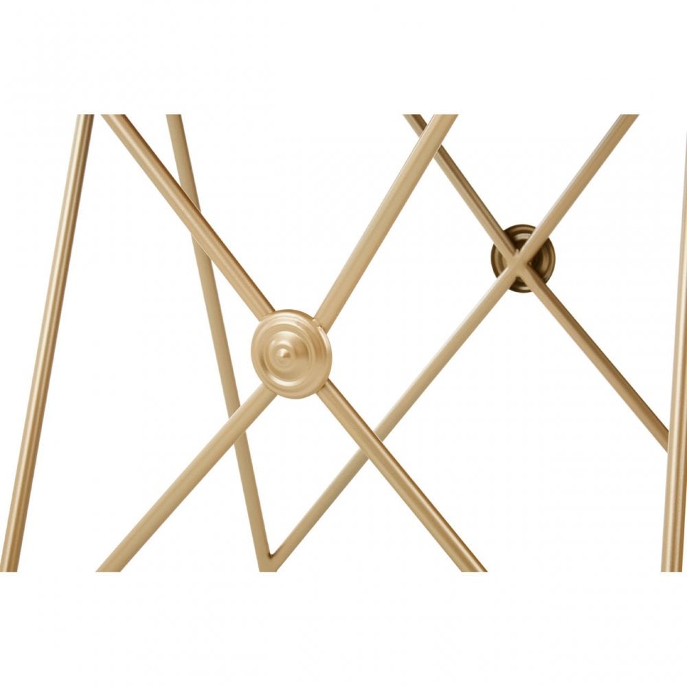 Monroe Gold Finish Side Tables Black