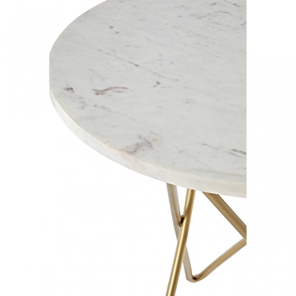 Nirav Geometric Shape Legs Table White