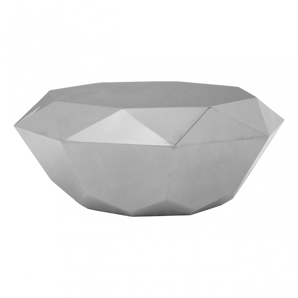Matayo Diamond Cut Coffee Table Silver