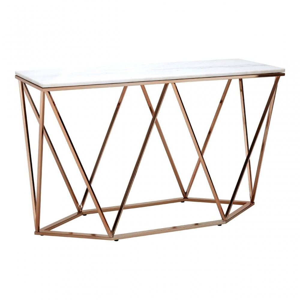 Matayo Rectangular Console Table White