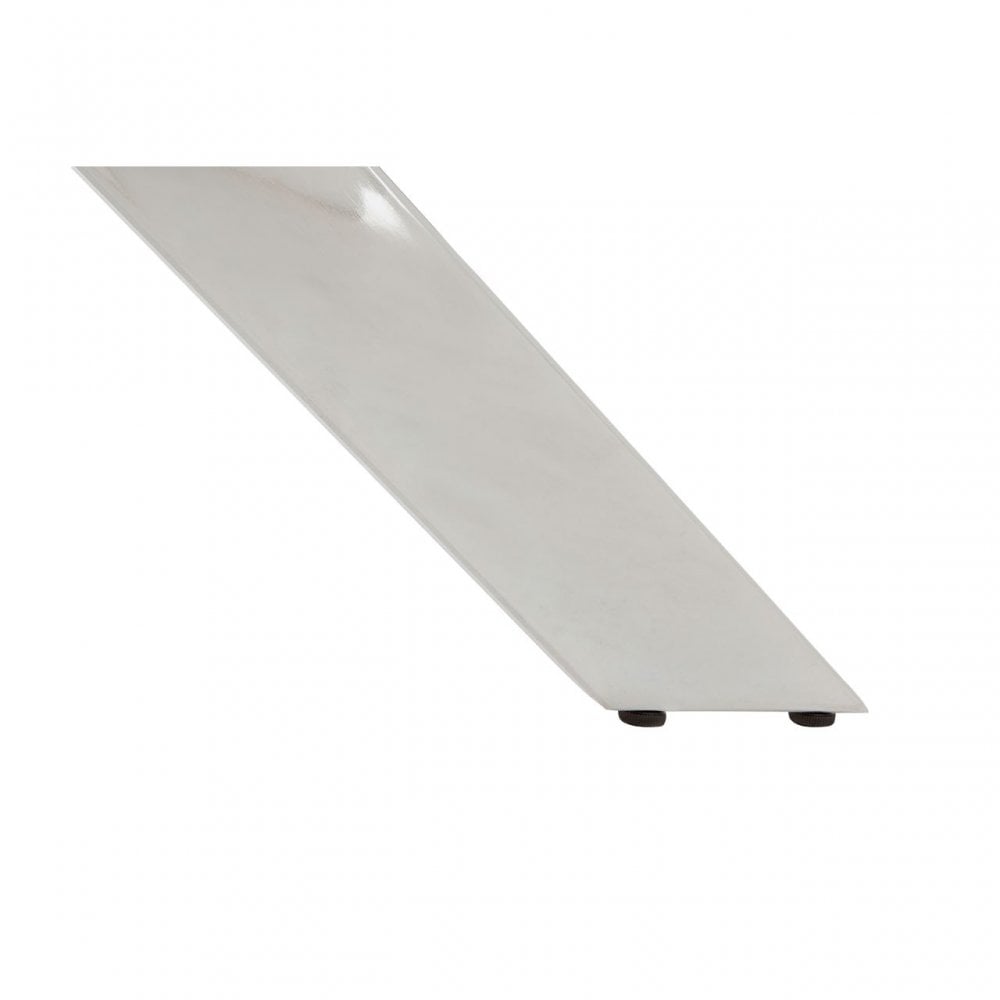 Matayo Intersected Chrome Round Dining Table Silver