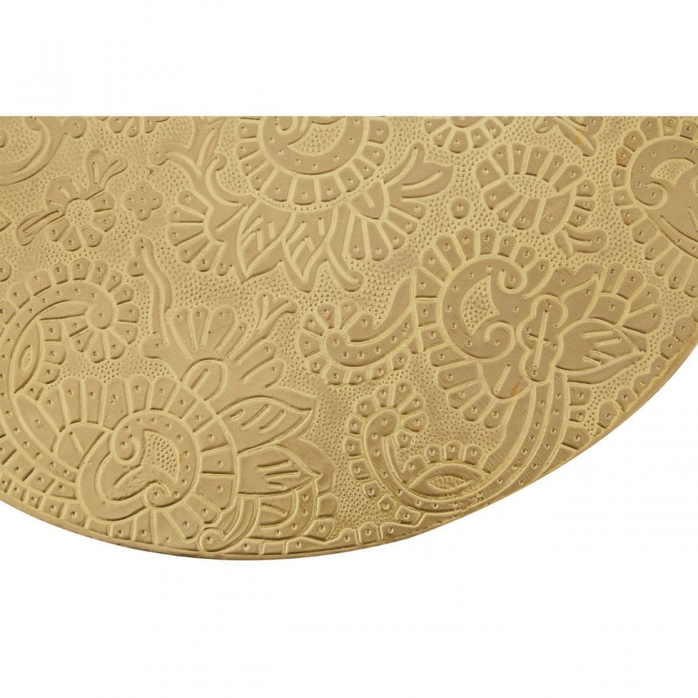 Wulah Carve Side Table Gold