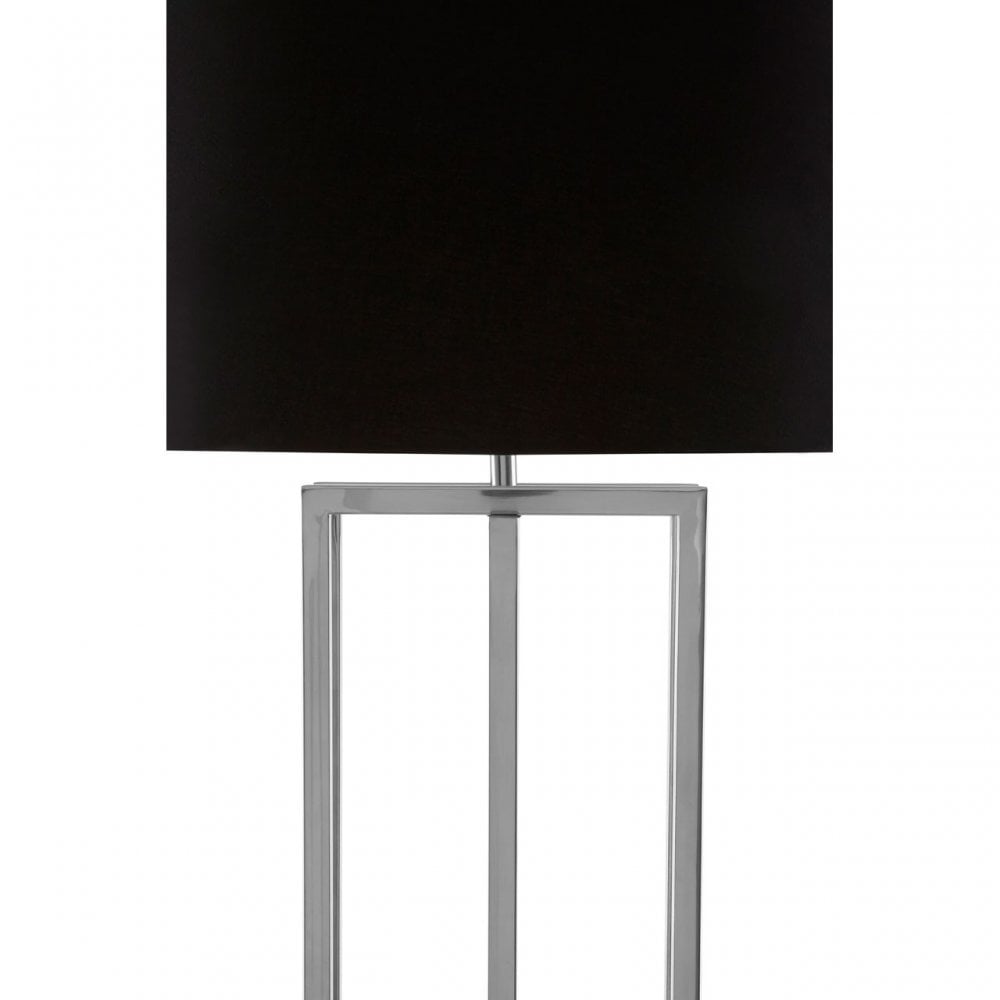 Dankel Nickel Finish Rectangular Floor Lamp Silver