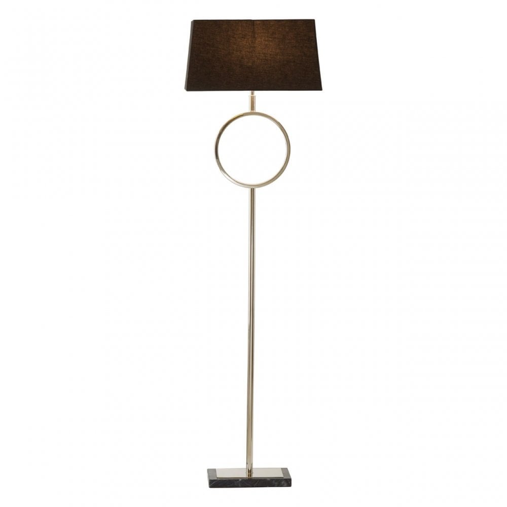 Dankel Floor Lamp with Stone Base Silver