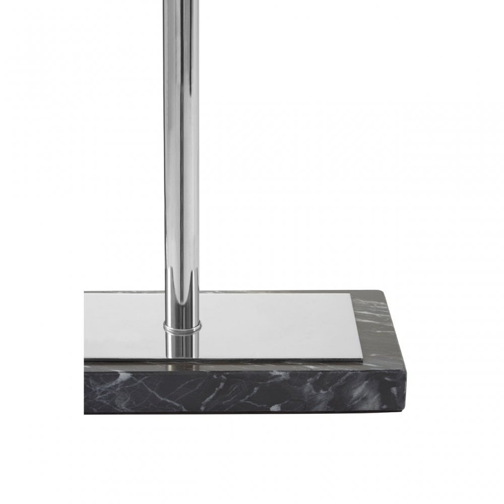 Dankel Floor Lamp with Stone Base Silver