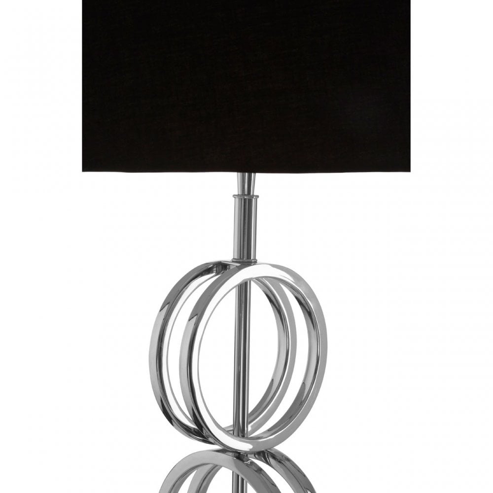 Dankel Table Lamp with Multi Ring Base Silver