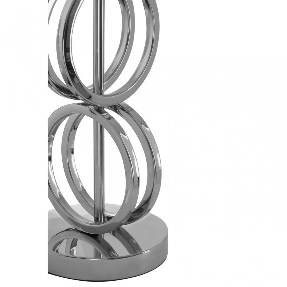Dankel Table Lamp with Multi Ring Base Silver