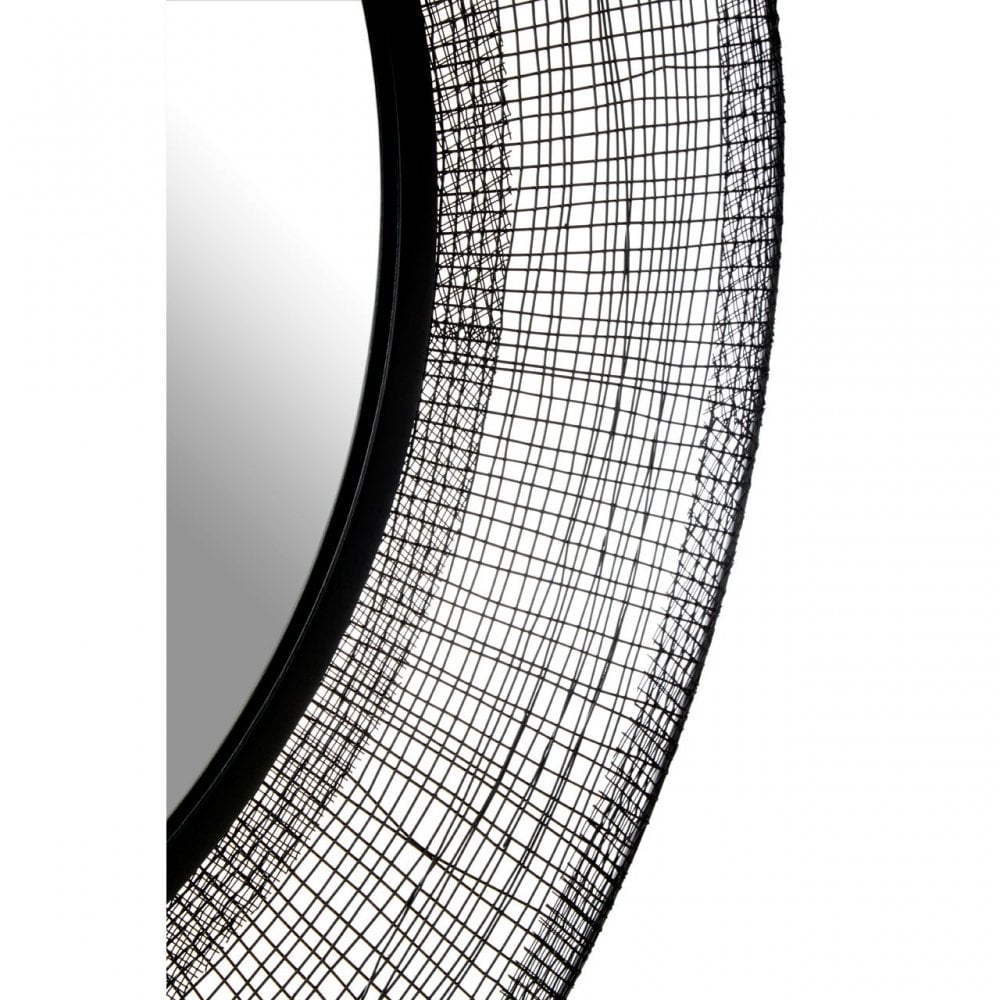 Duchess Circular Wall Mirror Black