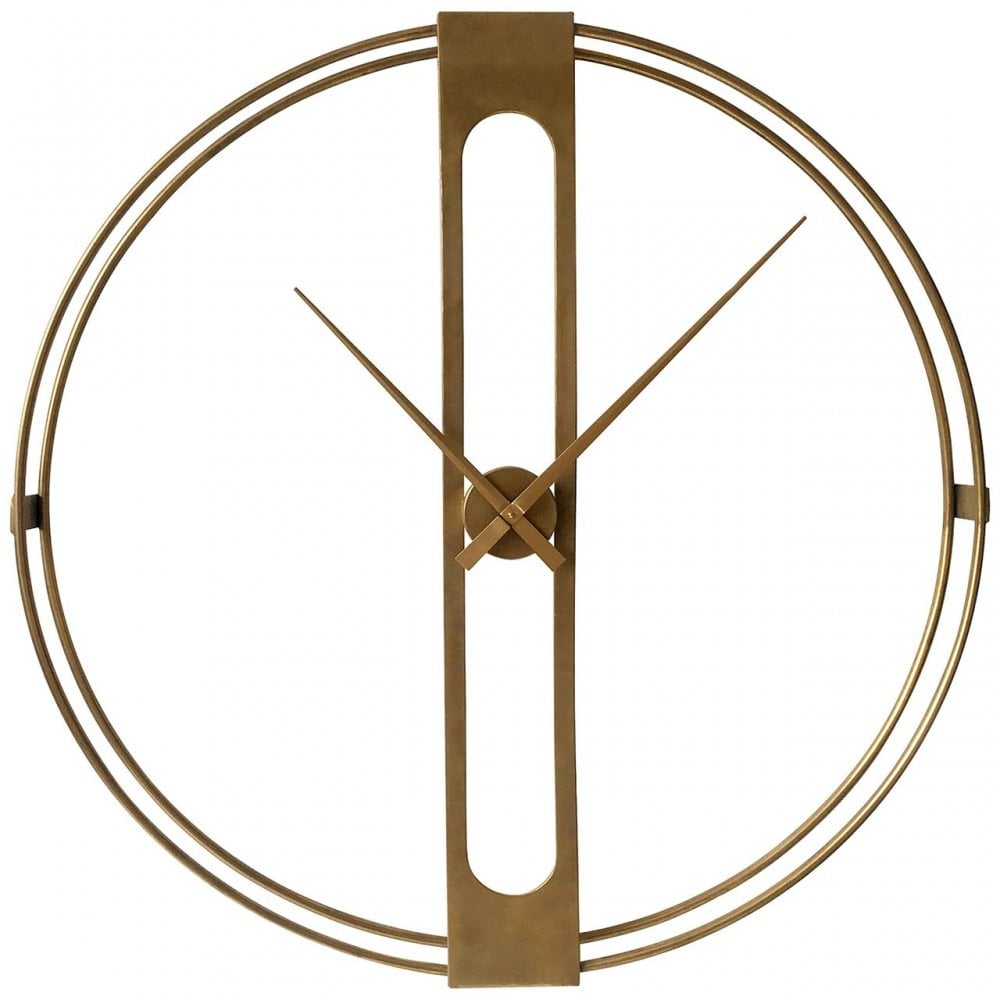 Beauly Gold Metal Wall Clock Gold