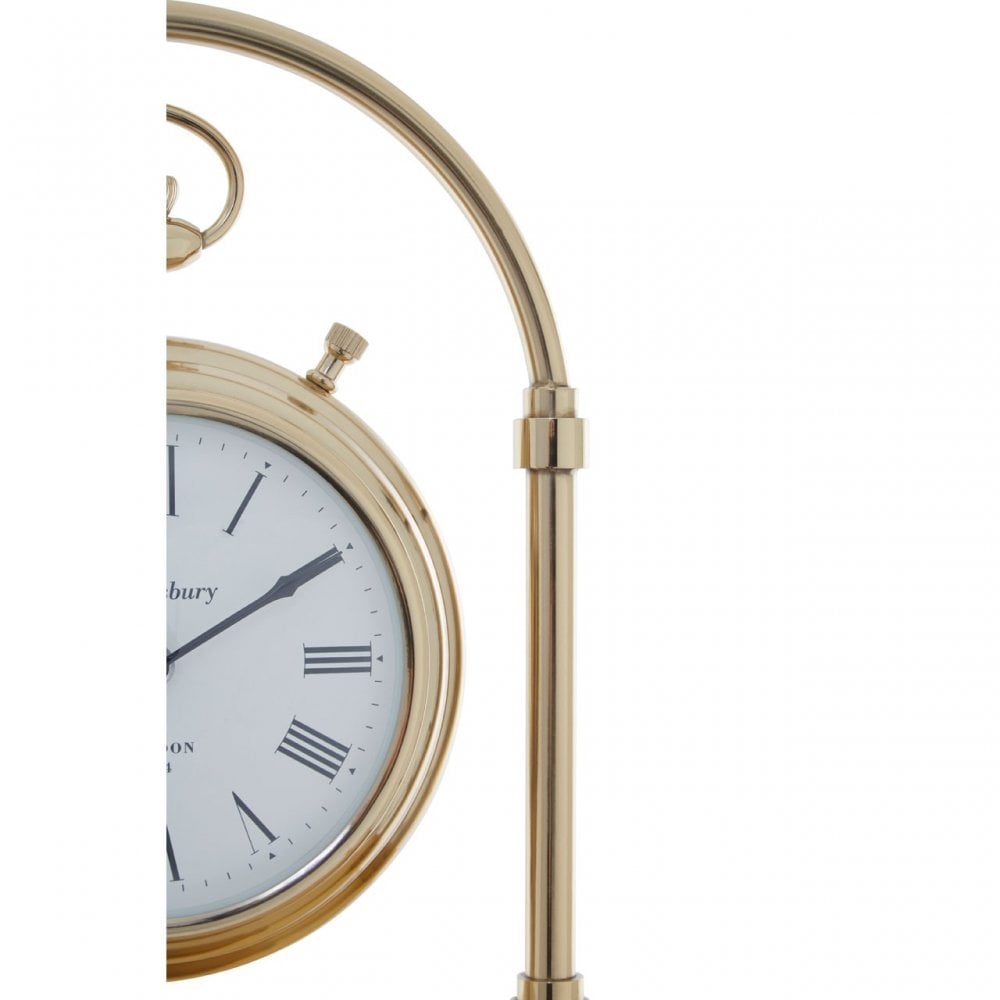 Townhouse Small Round Mantel Clock Gold