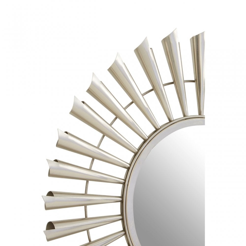 Hamish Sunburst Effect Wall Mirror Silver