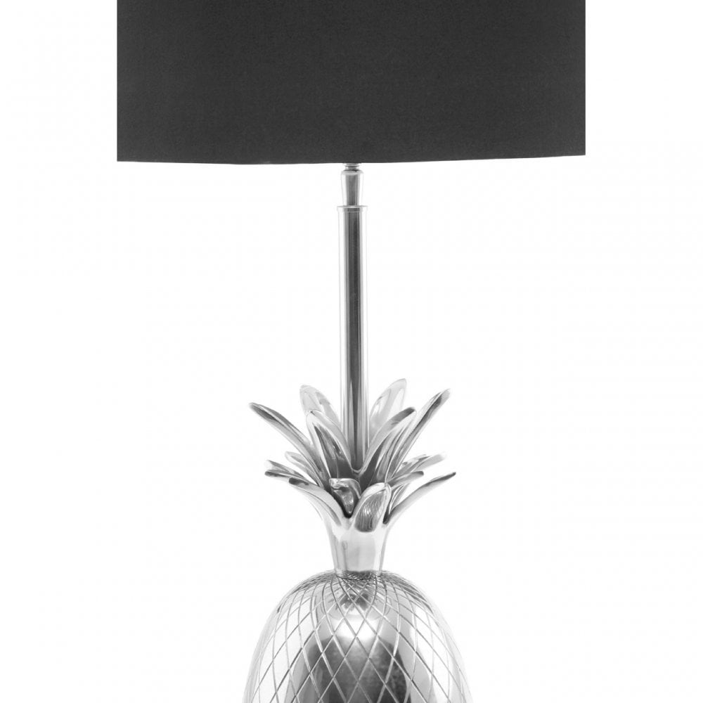 Wulah Nickel Finish Pineapple Table Lamp Silver