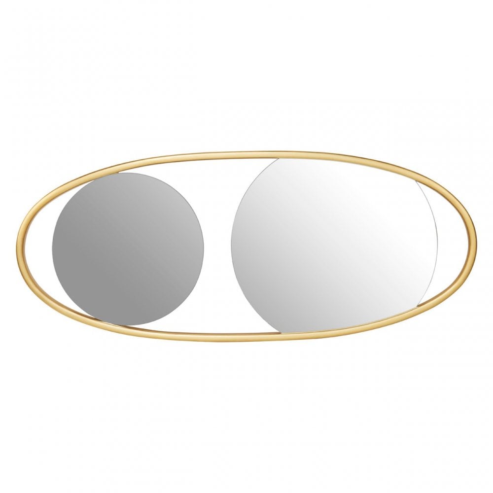 Ximi Large Oval Wall Mirror Brown