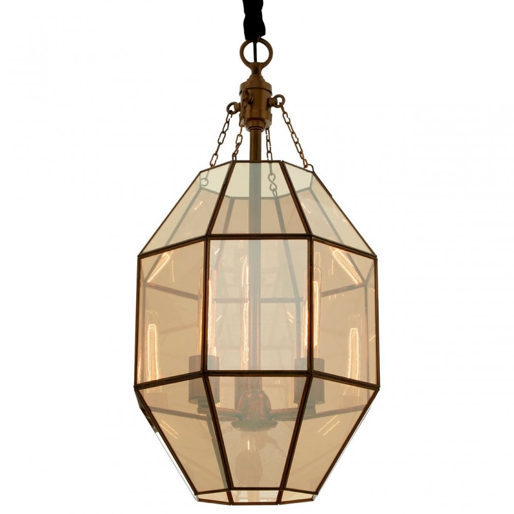 Calissa Polygonal Pendant Light Brass