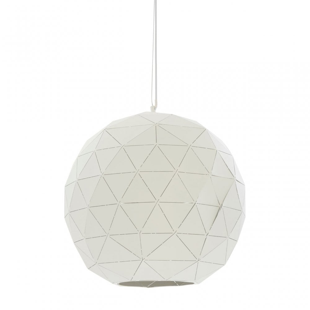 Geoi Medium White Pendant Light White