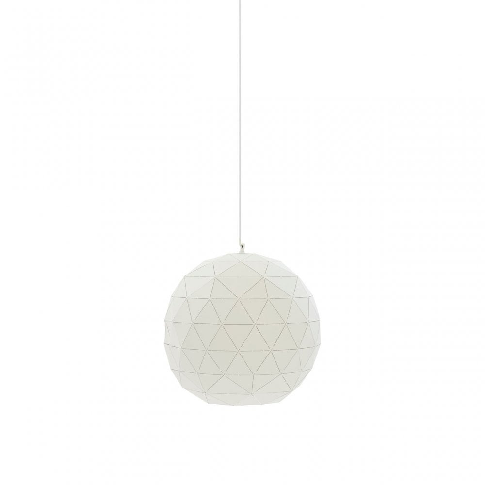Geoi Medium White Pendant Light White