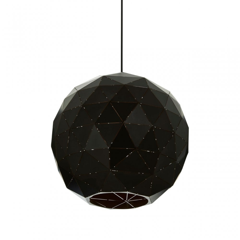 Geoi Medium Black Pendant Light Black