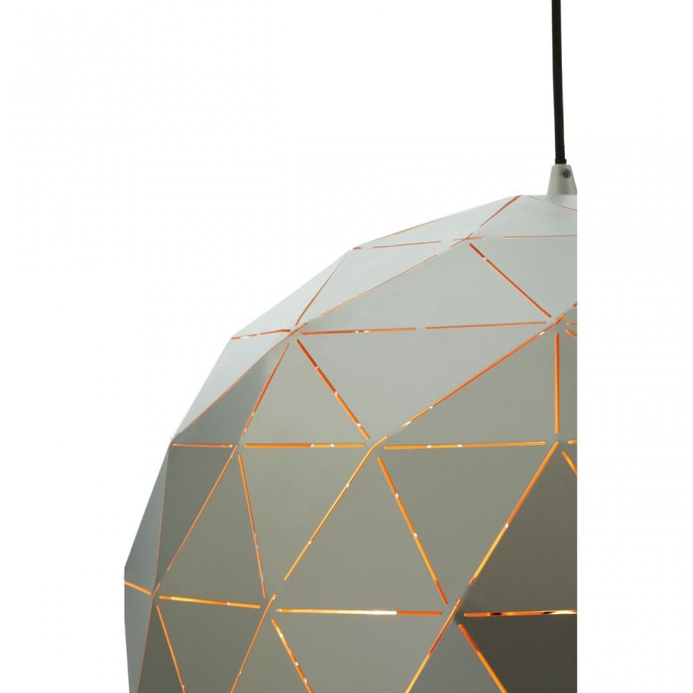 Geoi Medium Silver Finish Pendant Light Silver