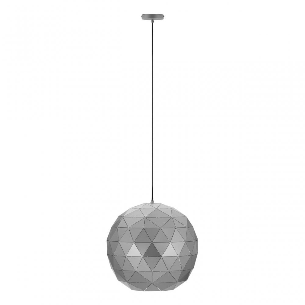 Geoi Medium Silver Finish Pendant Light Silver
