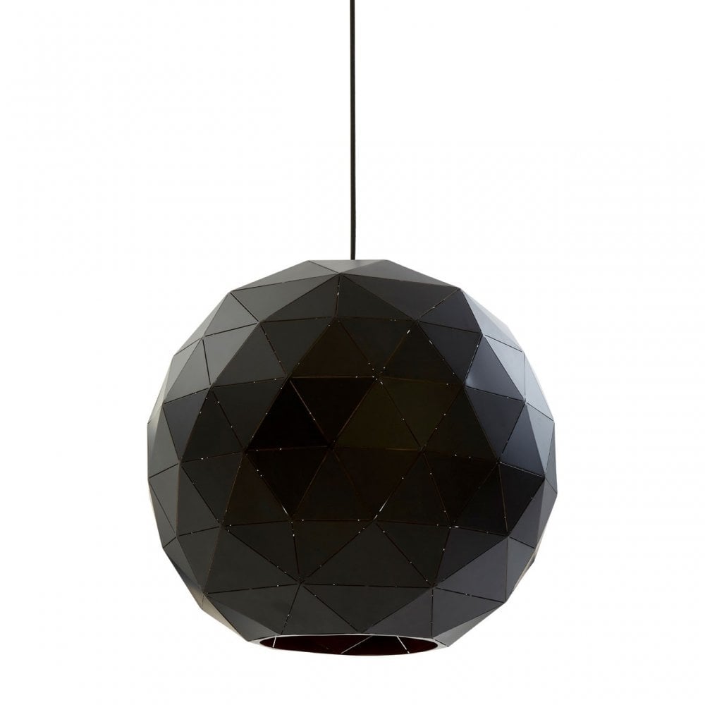 Geoi Large Black Finish Pendant Light Black