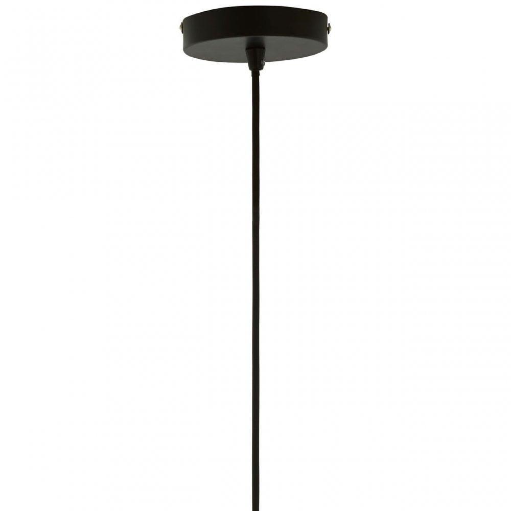 Geoi Medium Black Dome Pendant Light Black