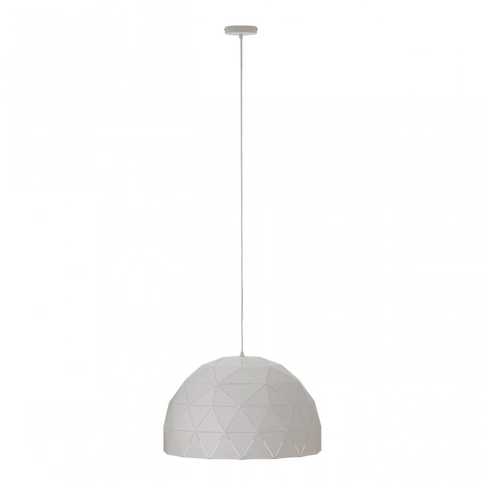 Geoi Large White Dome Pendant Light White