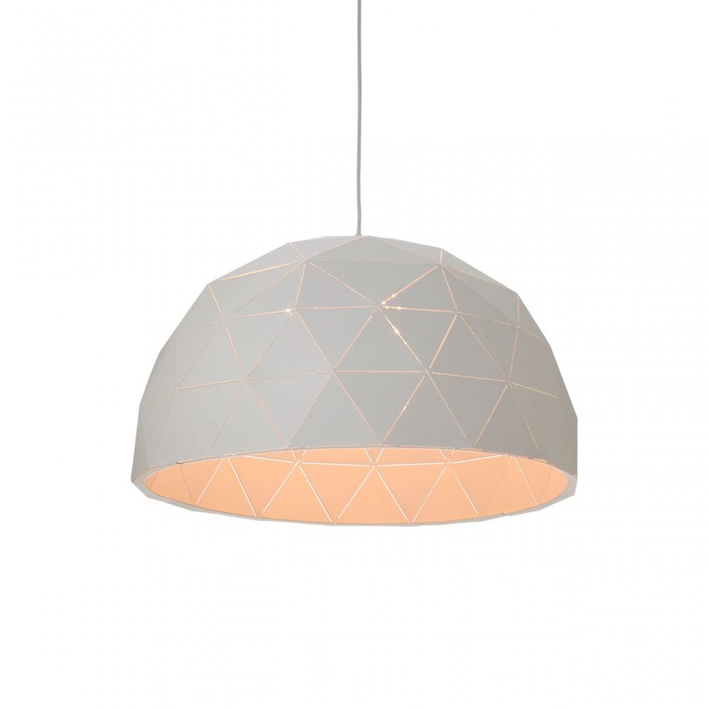 Geoi Large White Dome Pendant Light White