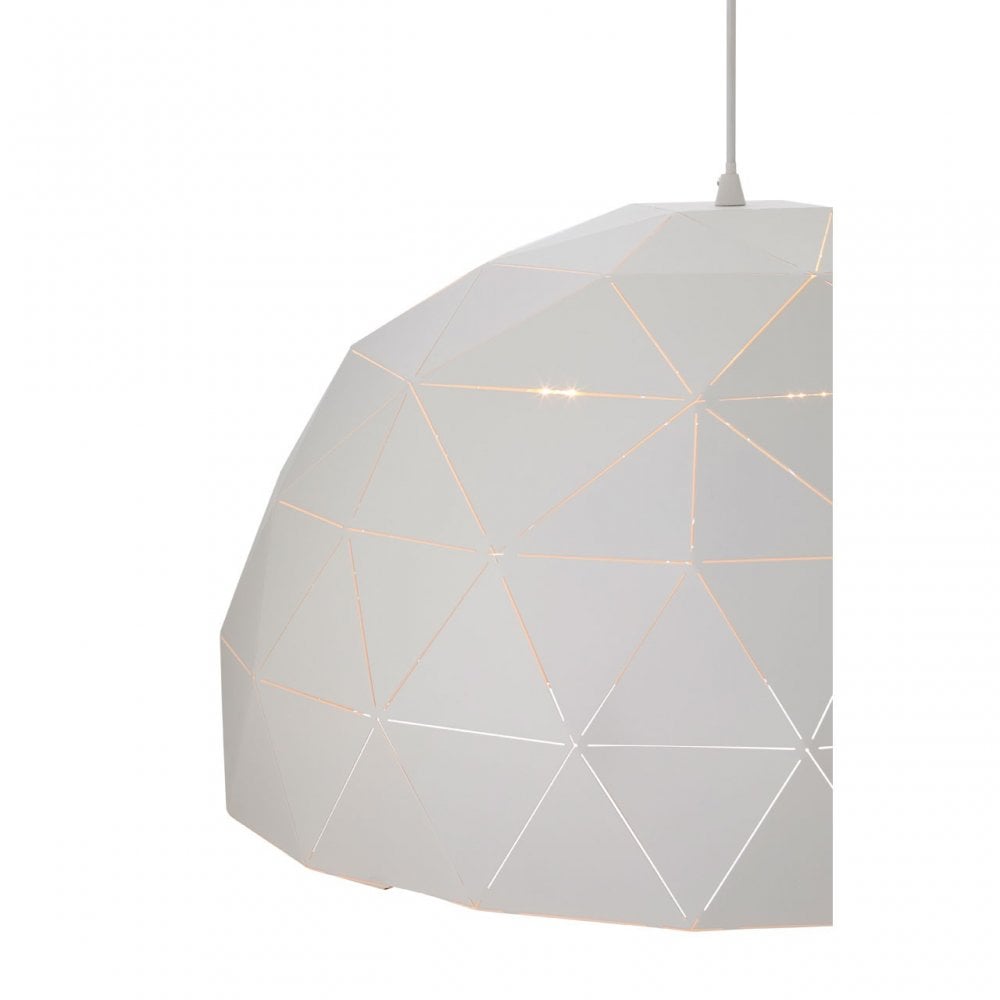 Geoi Large White Dome Pendant Light White